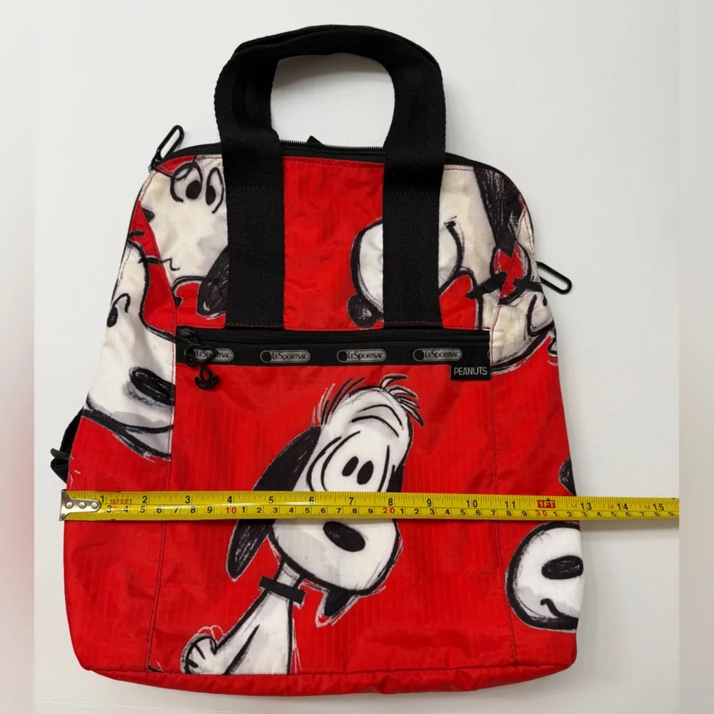 Lesportsac Peanuts Bag pack Snoopy, Red - Picture 3 of 7